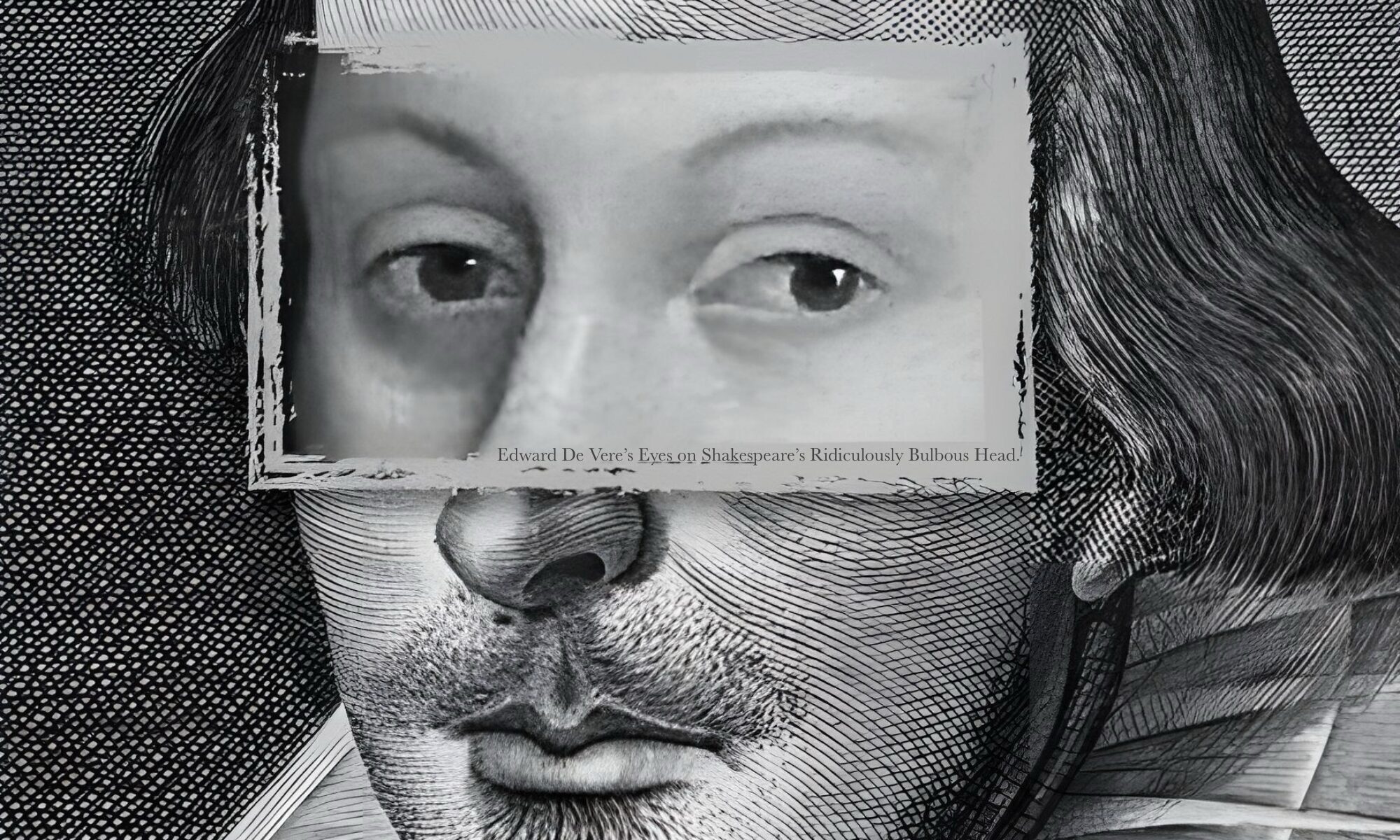 Edward De Vere's eyes on Shakespeare's head